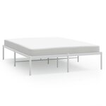 vidaXL Cadre de lit métal blanc 140x190 cm