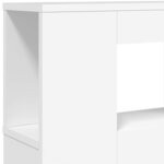 vidaXL Tête de lit à LED blanc 200x18 5x103 5 cm bois d'ingénierie