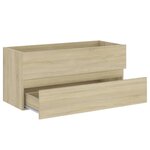 vidaXL Armoire d'évier lavabo intégré chêne sonoma bois d'ingénierie