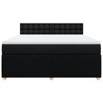vidaXL Sommier à lattes de lit avec matelas Noir 180x200 cm Tissu