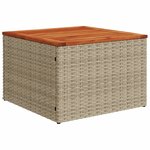 vidaXL Salon de jardin avec coussins 4 Pièces beige résine tressée