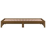 vidaXL Lit coulissant sans matelas marron miel 2x(90x200) cm