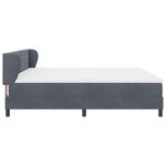 Lit Box Spring vidaXL avec Matelas Gris Foncé 200x200 cm en Velours