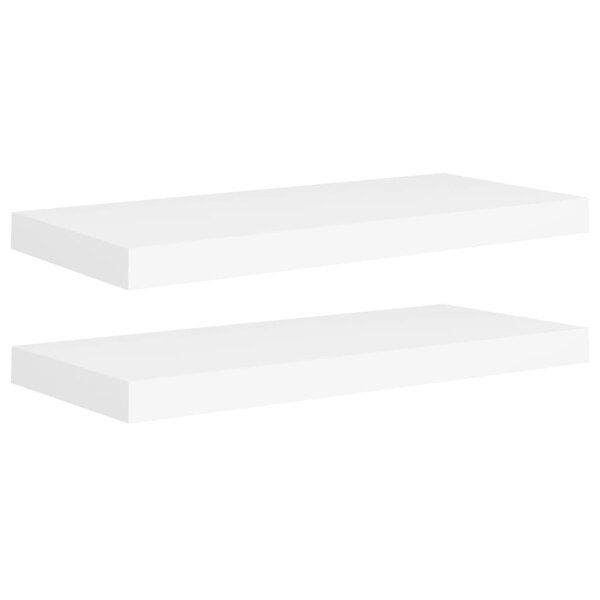 vidaXL Étagères murales flottantes 2 Pièces blanc 60x23 5x3 8 cm MDF