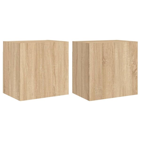 vidaXL Meubles TV muraux 2 Pièces chêne sonoma 40 5x30x40 cm