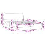 vidaXL Cadre de lit sans matelas noir et blanc 160x200 cm similicuir