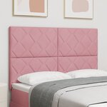 vidaXL Tête de lit LED rose Ensemble de 3 Rose Tissu d'ameublement