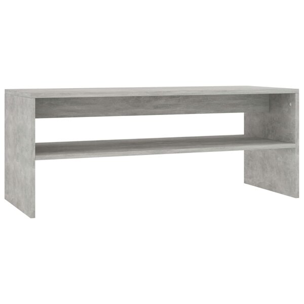vidaXL Table basse Gris béton 100x40x40 cm Bois d’ingénierie