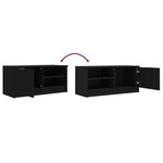 vidaXL Meuble TV Noir 80x35x36 5 cm Bois d'ingénierie