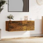 vidaXL Armoire murale Chêne fumé 100x36 5x35 cm Bois d'ingénierie