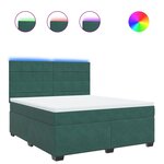 vidaXL Sommier à lattes de lit et matelas Vert foncé 180x200cm Velours