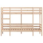 vidaXL Lit superposé sans matelas 90x190 cm bois de pin massif