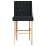 vidaXL Chaises de bar lot de 2 bois massif d'hévéa et tissu