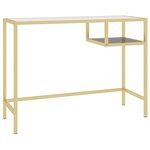 Bureau table poste de travail meuble d'ordinateur informatique étude d'ordinateur Transparent 100 x 36 x 74 cm Verre trempé transparent 02_0023766