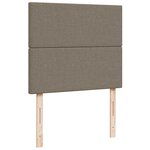 vidaXL Sommier à lattes de lit matelas et LED taupe 120x190 cm tissu