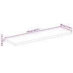 vidaXL Dessus de table 110x30x3 8cm rectangulaire bois massif manguier