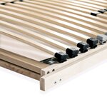 vidaXL Sommier à lattes sans matelas avec 28 lattes 7 zones 120x200 cm