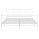 vidaXL Cadre de lit sans matelas blanc métal 180x200 cm