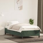 vidaXL Cadre de lit sans matelas vert foncé 90x190 cm velours