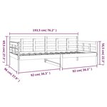 vidaXL Lit de jour sans matelas blanc bois de pin massif 90x190 cm