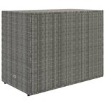 vidaXL Armoire de rangement jardin Gris 100x55 5x80 cm Résine tressée