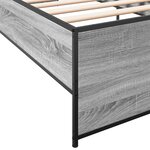 vidaXL Cadre de lit sans matelas sonoma gris 75x190 cm