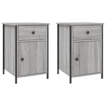 vidaXL Tables de chevet 2 Pièces sonoma gris 40x42x60cm bois d'ingénierie