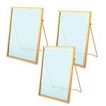 3 cadres en verre rectangulaires vintage 13 x 18 5 cm