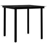 vidaXL Ensemble de salle à manger d'extérieur 3 Pièces Marron et noir