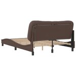 vidaXL Cadre de lit avec LED sans matelas marron 120x200 cm