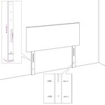 vidaXL Têtes de lit 2 Pièces Cappuccino 80x5x78/88 cm Similicuir