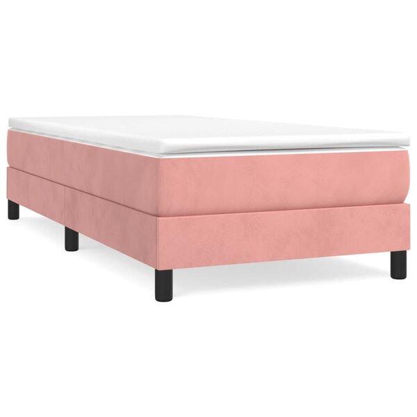 vidaXL Cadre de lit Rose 100x200 cm Velours