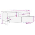 vidaXL Table basse 80x55x40 cm bois de manguier massif