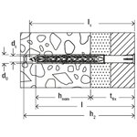 Fischer fixation de cadre avec ensemble de vis sxrl 10 x 80 t 50 pcs
