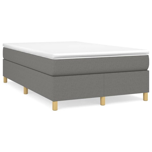 vidaXL Cadre de lit Gris foncé 120 x 200 cm Tissu