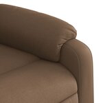 vidaXL Fauteuil inclinable électrique Marron Tissu