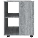 vidaXL Armoire roulante Sonoma gris 60x53x72 cm Bois d'ingénierie