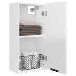 vidaXL Armoire de salle de bain murale Blanc brillant 32x20x67 cm