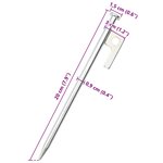 vidaXL Piquets de tente 24 Pièces 20 cm 9 mm acier galvanisé