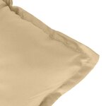 vidaXL Coussins de chaise à dossier bas lot de 4 beige mélangé tissu