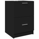 vidaXL Armoire d'évier noir 40x37x59 cm bois d'ingénierie