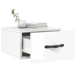 vidaXL Tables de chevet murales 2 Pièces blanc brillant 35x35x20 cm
