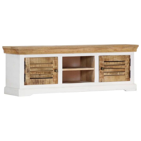 vidaXL Meuble TV 118 x 30 x 40 cm Bois de manguier massif