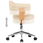 vidaXL Chaises pivotantes à manger lot de 4 crème similicuir