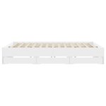 vidaXL Cadre de lit avec tiroirs sans matelas blanc 160x200 cm
