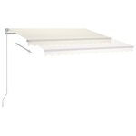 vidaXL Auvent manuel rétractable avec LED 350x250 cm Crème