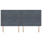 vidaXL Tête de Lit LED Grise Foncé 100 cm Velours