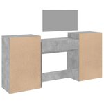 vidaXL Ensemble de coiffeuse 4 Pièces gris béton bois d'ingénierie