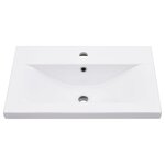 vidaXL Cadre de lavabo de salle de bain vasque à encastrer Noir Fer