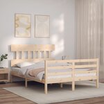 vidaXL Cadre de lit sans matelas bois massif